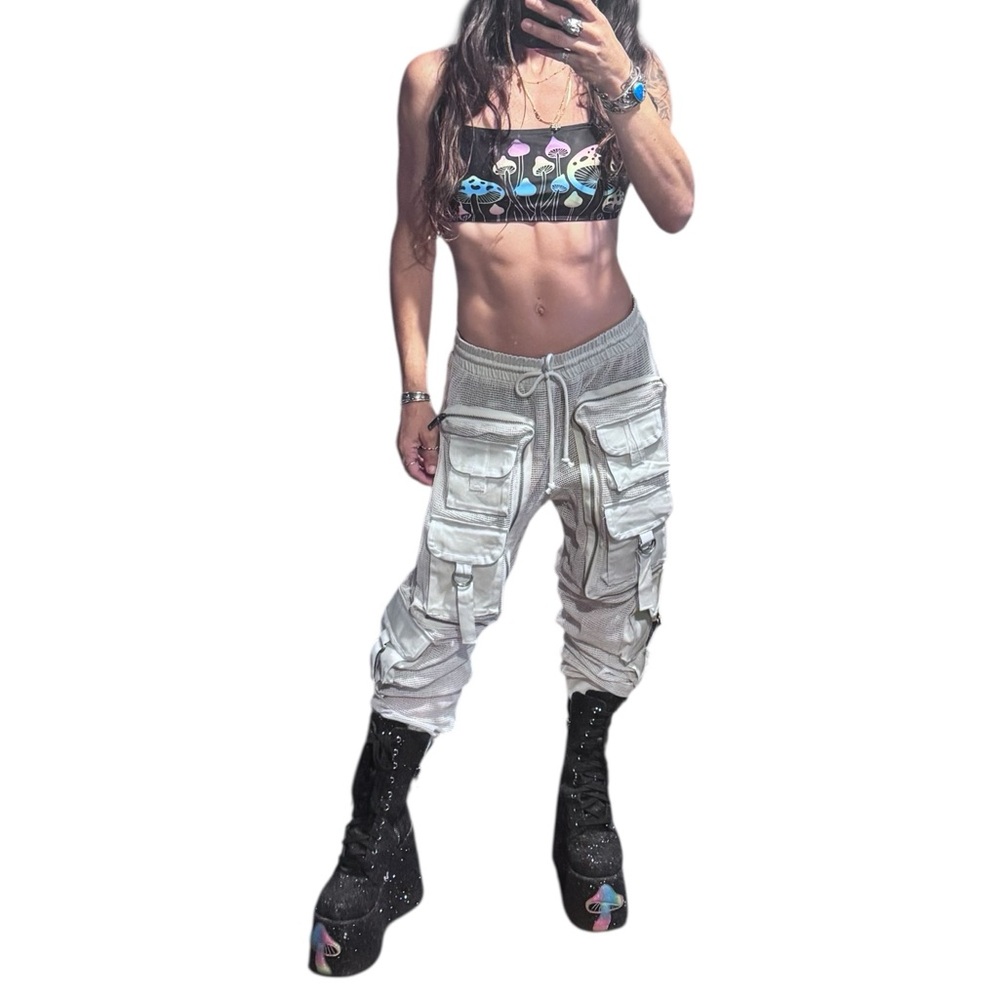 Club EXX fishnet cargo pockets pants